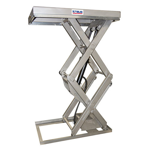 Hubtisch mit einfacher Schere - TLD 1000SS stainless steel - KRAUS Betriebsausstattung und Fördertechnik GmbH - elektrohydraulisch / festinstalliert