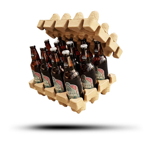 Schutzverpackung aus geformtem Zellstoff - Pulp-Tec GmbH & Co KG - für die Lebensmittel- und Getränkeindustrie / biologisch abbaubar / recycelbar