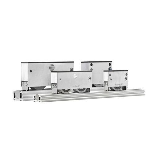Führungssystem mit Röllchen - LOXrail®  - LOSYCO GmbH - 25 mm / 40 mm / für schwere Lasten
