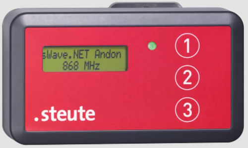 IP40-Drucktaster - RF MAKD 3F-NET - steute Technologies GmbH & Co. KG - chemisch beständig / LED-beleuchtet / kabellos