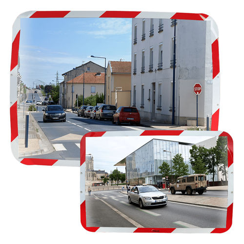 Konvexer Spiegel - 65 series - Vialux - rechteckig / Verkehr / unzerbrechlicher
