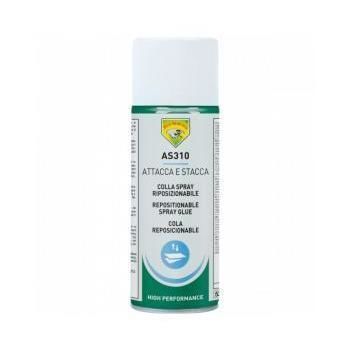 Klebstoff für Papier - AS310 - ATTACCA E STACCA - ECO SERVICE SRL - für Karton / für Gewebe / Aerosol