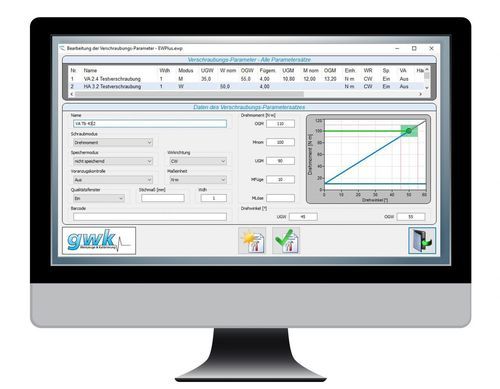 Anwendungssoftware zur Parametrierung - EasyWin ® - GWK Norbert Gerlach GmbH & Co. KG - Datenbank / Datenanalyse / Datenverwaltung