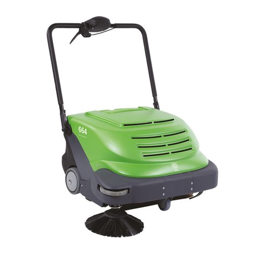 Handgeführte Kehrmaschine - 664 B PACK - ICA - mit Batterie / für Außenbereich / mit 1 Bürste