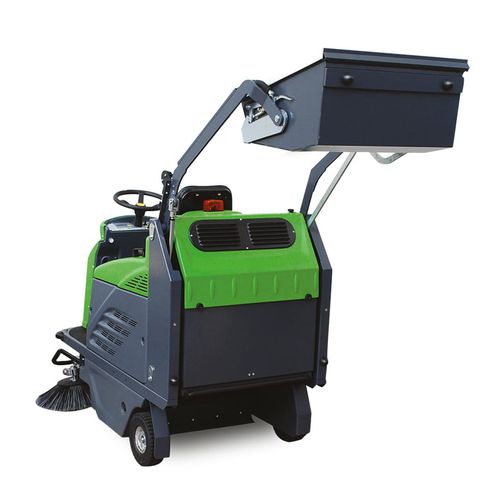Aufsitzkehrmaschine - 1280 - ICA - hydraulisch / mit Batterie / für Außenbereich