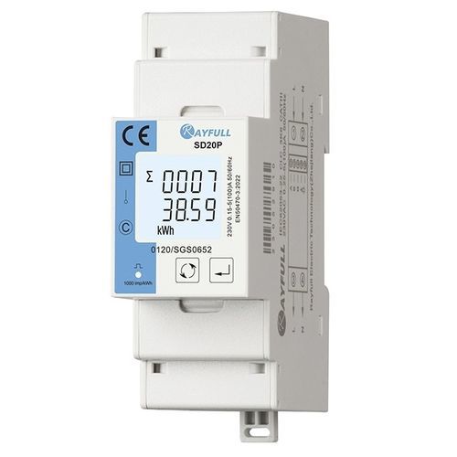 MID-zertifizierter elektrischer Energiezähler - SD20P - Rayfull Electric Technology(Zhejiang)Co., Ltd. - einphasig / für DIN-Schiene / mit LCD-Display