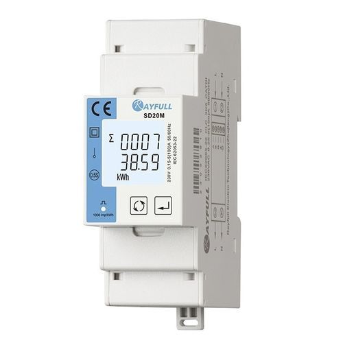 Elektrischer Energiezähler / Multifunktion - SD20M - Rayfull Electric Technology(Zhejiang)Co., Ltd. - einphasig / für DIN-Schiene / RS-485