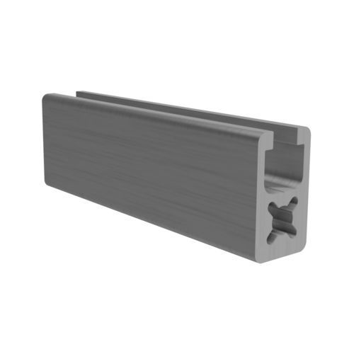 Profil / anodisiertes Aluminium - B0250 - trimat srl - gerillt / rechteckig / für Industrieanwendungen