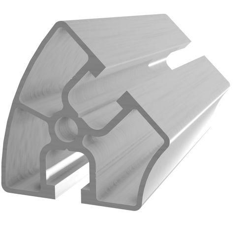 Profil / anodisiertes Aluminium - B0960 - trimat srl - gerillt / gebogen / 45°