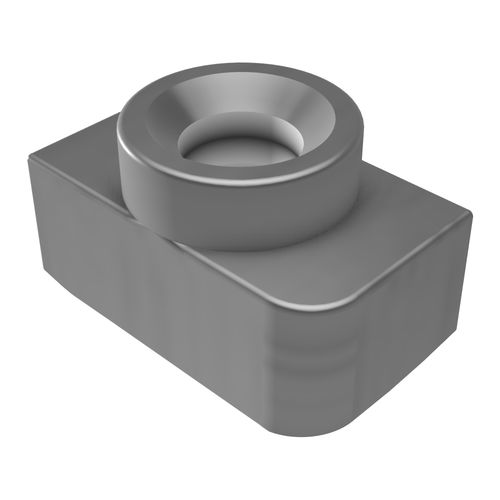 Flanschmutter - F2806 - trimat srl - galvanisiertem Stahl / Gewinde / für Profilmontage