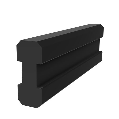 Profil / Polyethylen mit geringer Dichte LDPE - M4835 - trimat srl - gerillt / Schiebetür / für Maschinenschutz