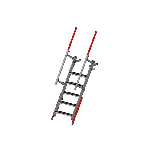 Aluminiumleiter - F808100010 - FORTAL - teleskopisch / Sicherheit