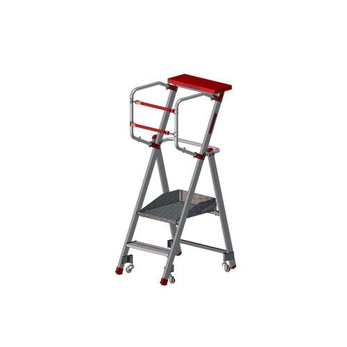 Aluminium-Trittleiter - F881700063 - FORTAL - mit 2 Stufen