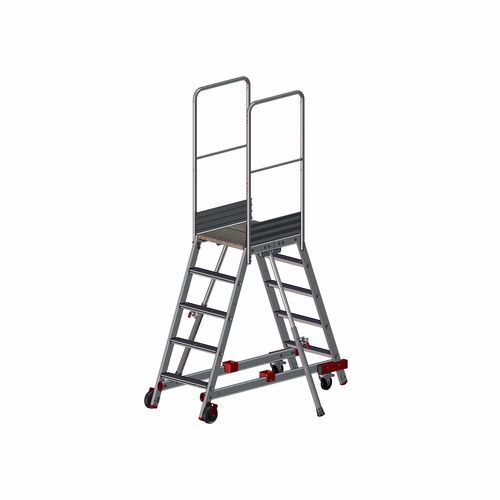 Aluminium-Trittleiter - F0502 series - FORTAL - mit 10 Stufen