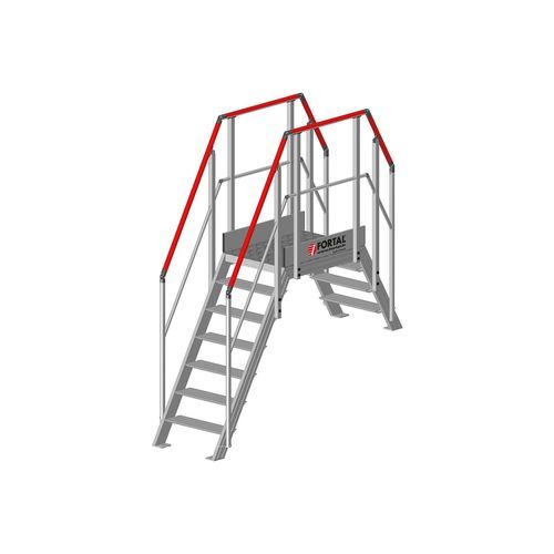 Treppe für Außenbereich - F814 series - FORTAL - Aluminium / mit Absatz