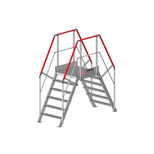 Treppe für Außenbereich - F81360 - FORTAL - Aluminium / mit Absatz