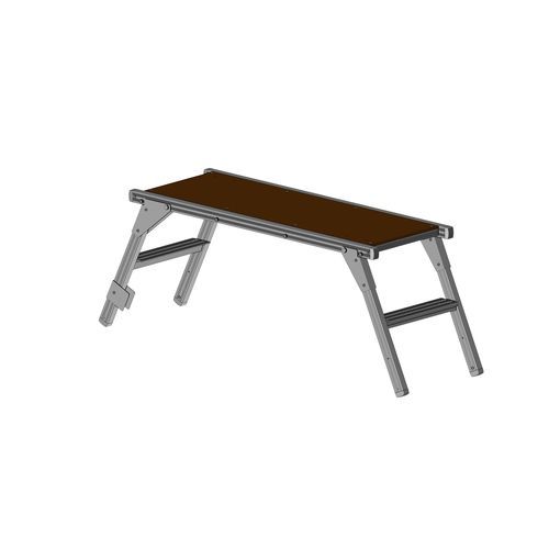 Aluminium-Trittleiter - F050100020 - FORTAL - mit 2 Stufen