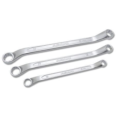 Offener Ringschlüssel / Chrom - OF series - Asahi Metal Industry Co.,Ltd - mit versetzten Köpfen / Doppel