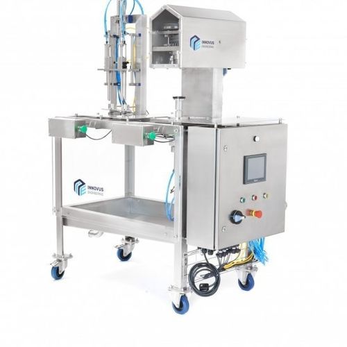 Füller-Verschließer / für Konservendosen - CF10 - Innovus Engineering - halbautomatisch / Rundlauf / für Getränke