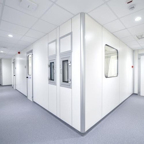 Steinwollekern-Sandwichplatte - Cleanroom Italia srl - mit Aluminiumdeckblech / für Wand