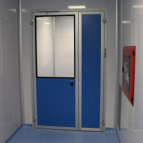 Einflügeltür - Cleanroom Italia srl - Aluminium / Glas / für den Innenbereich