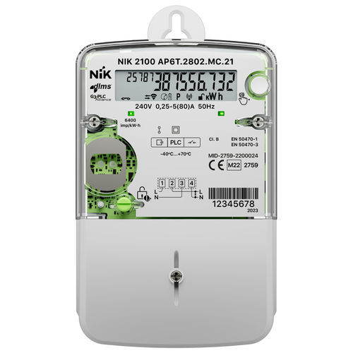 Einphasiger elektrischer Energiezähler - 2100 - NIK Electronics - für DIN-Schiene / RS-485