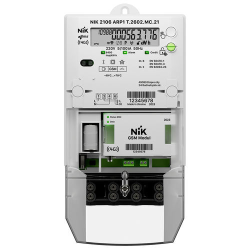 Einphasiger elektrischer Energiezähler - 2106 - NIK Electronics - für DIN-Schiene / RS-485