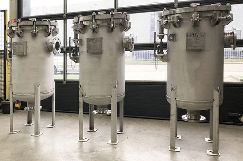 Beutelfiltergehäuse - Dutch Filtration BV - für Fluide / für Wasser / Stahl