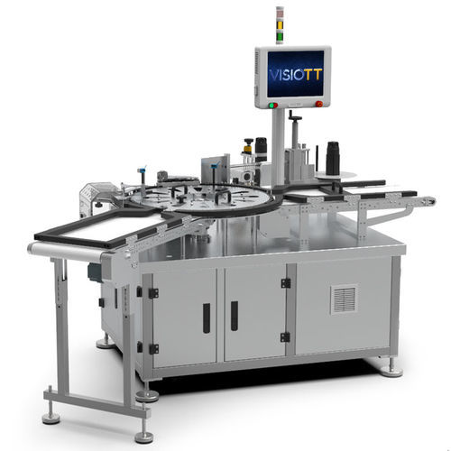 Automatisches Etikettiersystem - VBL-100 - VISIOTT Teknoloji San. Ve Tic. Ltd. Sti. - zur Rundumetikettierung / für die Pharmaindustrie / für Kosmetikanwendungen