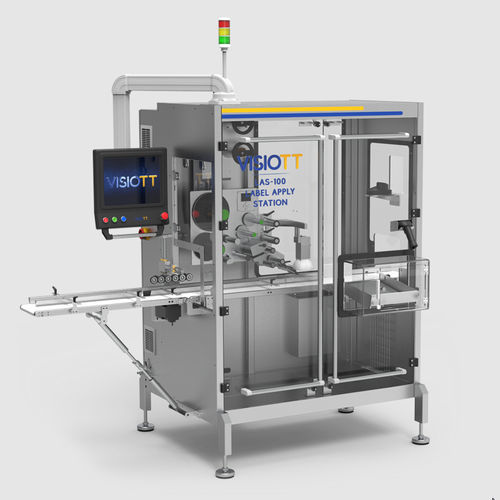 Automatisches Etikettiersystem - LAS-100 - VISIOTT Teknoloji San. Ve Tic. Ltd. Sti. - für Verpackung / für die Pharmaindustrie / für die Lebensmittelindustrie