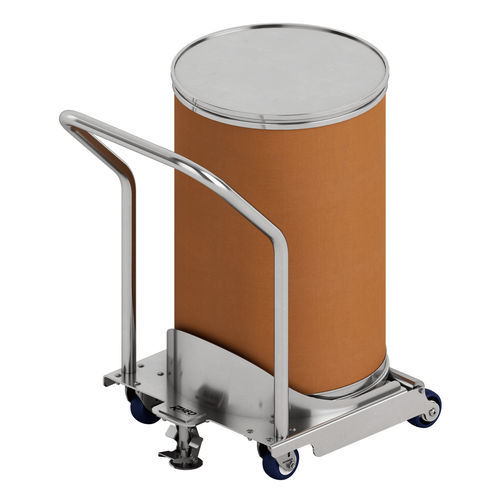 Transportwagen - DC138 - Rheo Engineering LLC - Edelstahl / für Fässer / Plattform