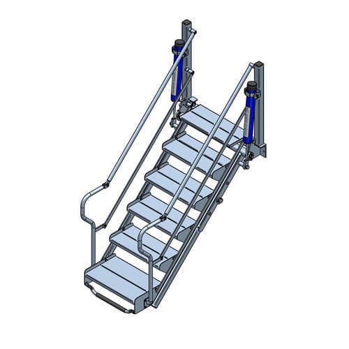 Klappbare Treppe - FS xT - Wiese Europe BV - Metall / mit Sicherheitsgeländer / mit rutschfesten Stufen
