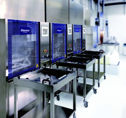 Wasserreinigungsanlage - P Line - Amsonic Hamo GmbH - Sprüh / automatisch / für die Pharmaindustrie