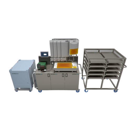 Füllanlage für Säcke - Strikebox Innovations limited - automatisiert / für Flüssigkeiten / für die Pharmaindustrie
