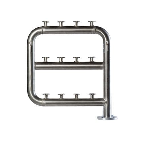 Mehrweg-Verteilerblock - BH001 - Baterias Gatell S.A - galvanisiertem Stahl / Flansch / Wasser
