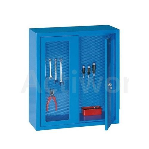 Schrank für Werkzeug - ACTIWORK - wandmontiert / Flügeltüren / mit Glastüren