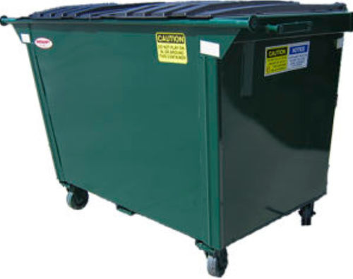Absetzcontainer für Recyclingprodukte - 2YD Rear Load Veolia Green - Gregory container