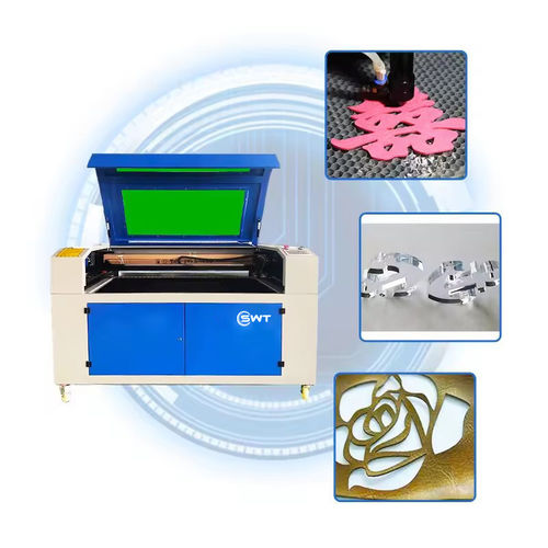 Maschine zum Gravieren und Markieren / CO2-Laser - 6040-100W - Wuhan SWT Laser Technology - für Acryl / Gewebe / Leder