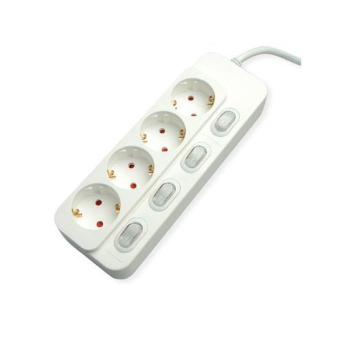 Steckdosenleiste mit Schalter - 19990941 - SECOMP Electronic Components GmbH - mit Kontrollleuchte / CEE / mit 4 Steckdosen