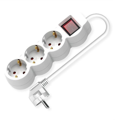 Steckdosenleiste mit Schalter - 19990951 - SECOMP Electronic Components GmbH - mit Kontrollleuchte / CEE / mit 3 Steckdosen