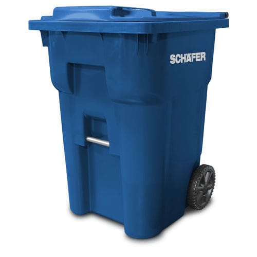 Kunststoff-Abfallbehälter - Q  - Schaefer waste - mit 2 Rädern