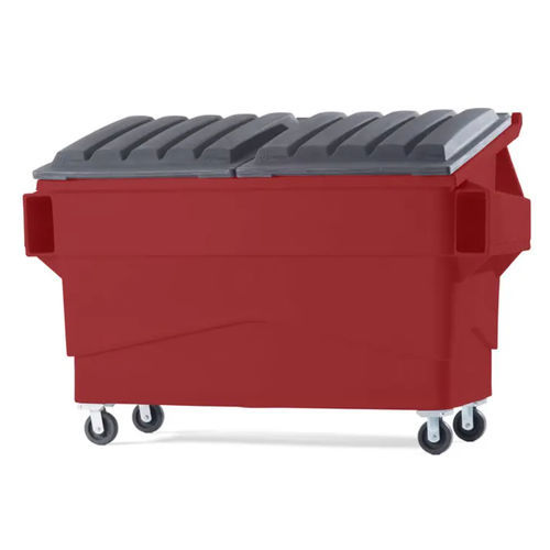 Stahlmüllbehälter - Schaefer waste - für organische Produkte / für Recyclingprodukte / 4 Räder