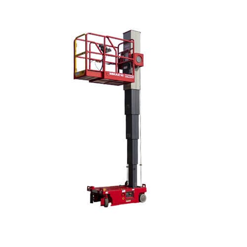 Batteriebetriebene Hubmastbühne - MMAE16 - MEC AERIAL WORK PLATFORMS - auf Rädern / rollend / Innen- und Außenbereich