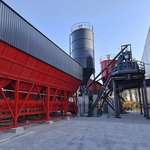 Festinstallierte Betonmischanlage - BP series - S.R. Prometal - Doppelwellen / Becher