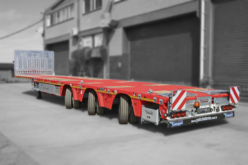 Plattform-Sattelauflieger - YALCIN DORSE DAMPER SAN. VE TIC. LTD. STI - Gooseneck / Baustellen / für Windkraftanlage