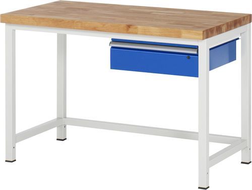 Buche-Werkbank - 8001 - RAU - für Werkstatt / mit Schublade