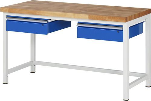Buche-Werkbank - 8002 - RAU - für Werkstatt / mit Schublade / mit 2 Schubladen