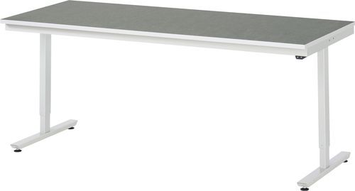 Stahl-Werkbank - 08-AT-200-080-L - RAU - höhenverstellbar / individuell gestaltbar / ESD