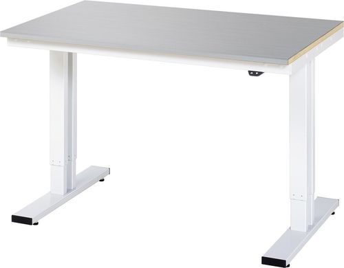 Edelstahl-Werkbank - 08-WT-125-080-ES - RAU - für Werkstatt / höhenverstellbar / elektrisch