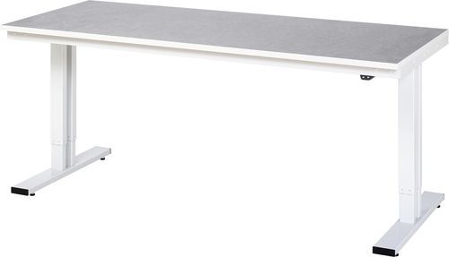 Stahl-Werkbank - 08-WT-200-080-L - RAU - höhenverstellbar / elektrisch